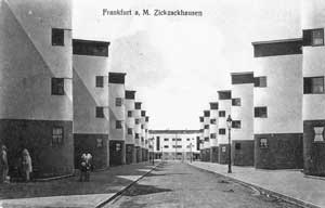 1926/27 Bau der Reformsiedlung Bruchfeldstraße (Zickzackhausen).